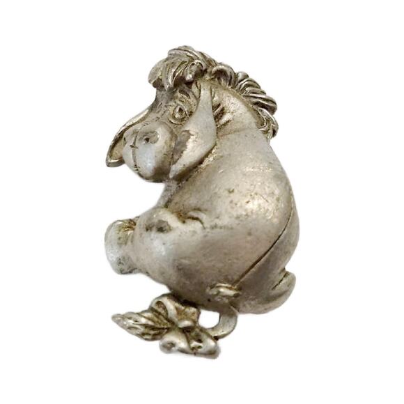 Vintage Pewter Disney Eeyore Brooch, Winnie the Pooh Pin, 2" Tall - Picture 10 of 10